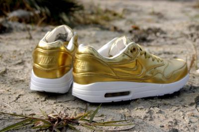 cheap nike air max 87 women sneaker all gold cheap no. 117